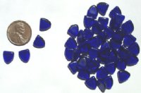 50 9mm Triangle Beads - Cobalt